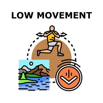 Low movement physical exercise activity concept Ilustración de archivo