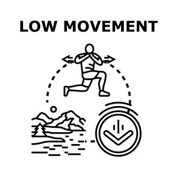 Low movement physical exercise activity concept Ilustración de archivo
