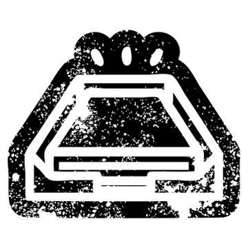 Low office paper stack distressed icon Stock Illustration