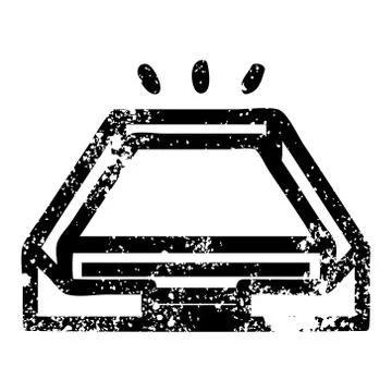 Low office paper stack distressed icon Illustrazione stock
