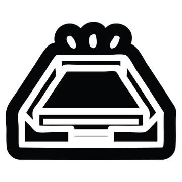 Low office paper stack icon Stock Illustration