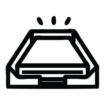 Low office paper stack icon 스톡 일러스트