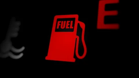 Low Oil Pressure Warning Light on Car Dashboard Stock Footage 124293633