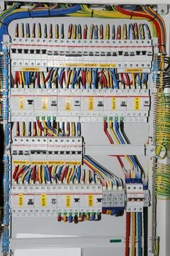 Low or high Voltage Control Panel Distribution Metering Control Box Stock Photos