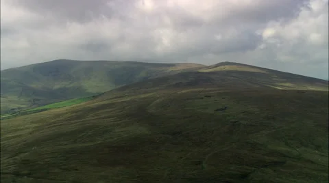 Low Over Preseli Mountains Stock Footage 65200421