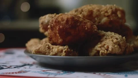 Low perspective emphasizing the height of a crispy pile Stock Footage 342129119