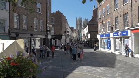 Low Petergate, York, England Stock Footage 111420103