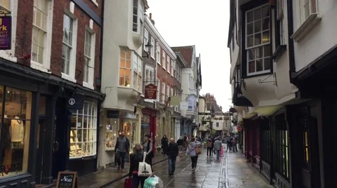 Low Petergate - York HD Stock Footage 56623717