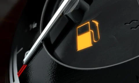 Low Petrol Dashboard Light Stock Illustration