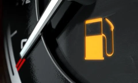 Low Petrol Dashboard Light Stock Illustration