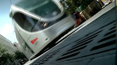 Low Point View of the City Train of Jerusalem Stock Footage 19830915