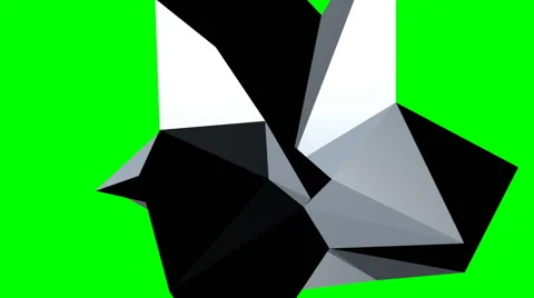 Low poly 3D transforming object Stock Footage 54107198