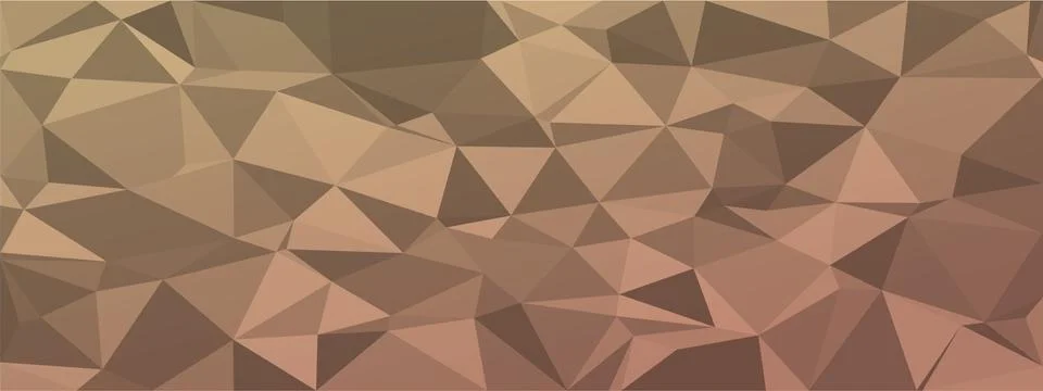 Low poly abstract background. dark natural colors chaotic triangles of variab Stock Illustration