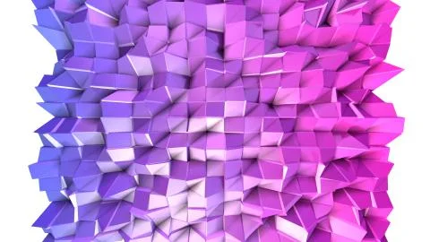 Low poly abstract background with modern gradient colors. Blue violet 3d surface Illustrazione stock