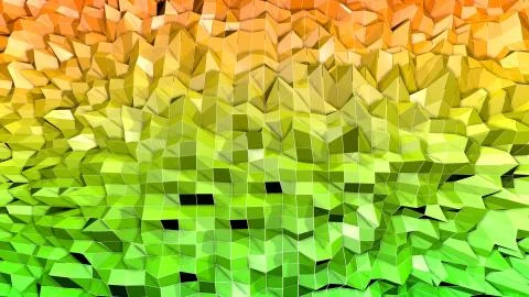 Low poly abstract background with modern gradient colors. Yellow green 3d 스톡 일러스트
