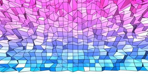 Low poly abstract background with modern gradient colors. Red blue 3d surface Stock Illustration