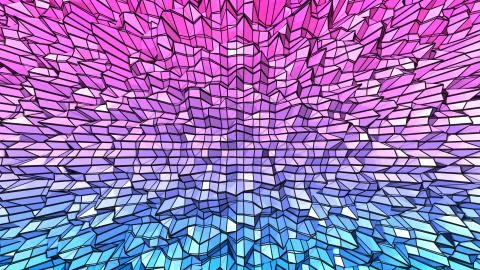Low poly abstract background with modern gradient colors. Red blue 3d surface Stock Illustration