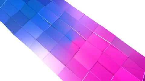 Low poly abstract background with modern gradient colors. Red blue 3d surface 库存插图