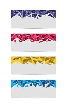 Low-poly abstract banner template. colorful and modern polygonal geometric ba Stock Illustration