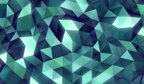 Low-poly abstract blue background Stock Illustration