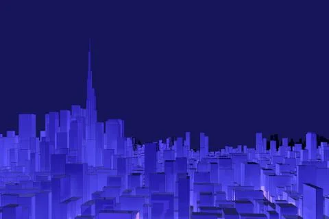 Low poly Abstract city Stock Illustration