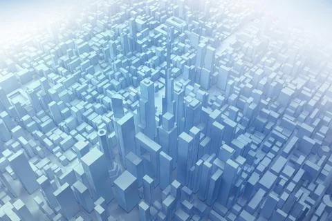 Low poly Abstract city Stock Illustration