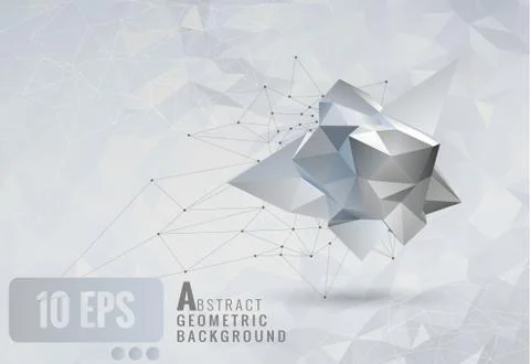 Low poly abstract geometric shape template background Illustrazione stock