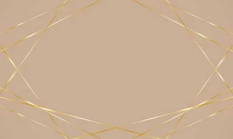 Low poly abstract golden lines background. Gold light wallpaper. Vector modern l Illustrazione stock