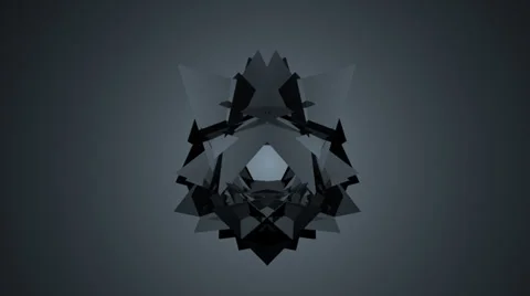 Low Poly abstract VJ Loop in Black Stock Footage 37152889