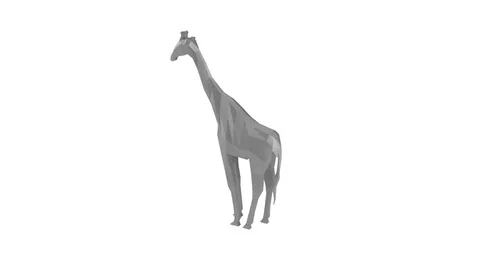 Low Poly Animal Stock Footage 80378452