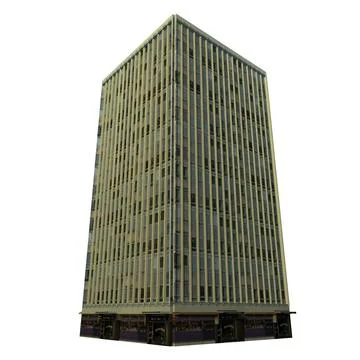 Low Poly Apartment Building 2D 3D Model