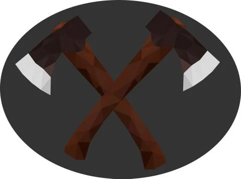 Low-Poly Axes Stock Illustration