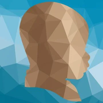 Low poly baby Stock Illustration