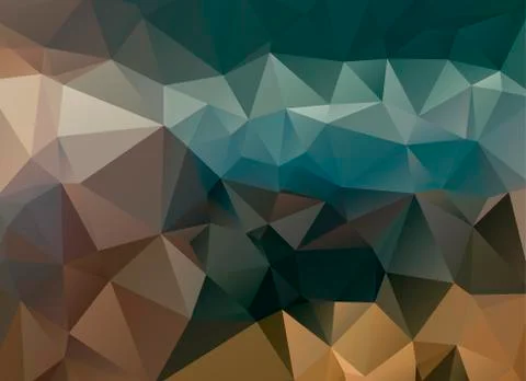 Low poly background blue sky and mountains イラスト素材