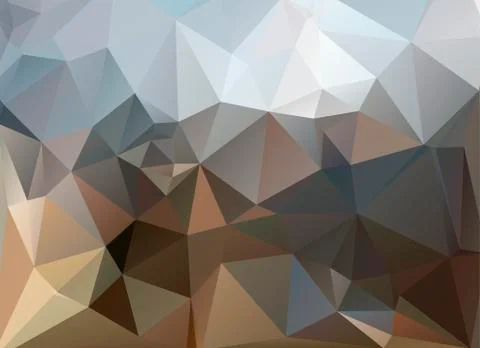 Low poly background cloudy sky and mountains 스톡 일러스트