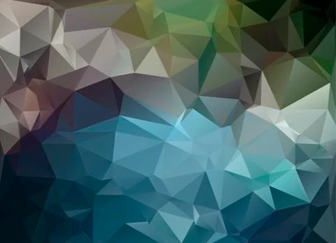 Low poly background forest and river Stock Illustration