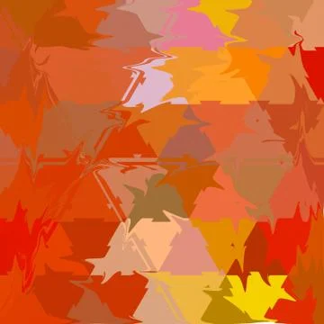 Low poly background polygonal pattern autumn maple abstract leaves continuous Illustrazione stock