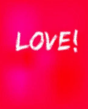 Low poly background in shades of red, pink and lila color with inscription love Stock Illustration