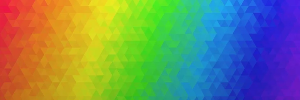 Low poly background texture panorama big rainbow 12000x4000 Stock Illustration