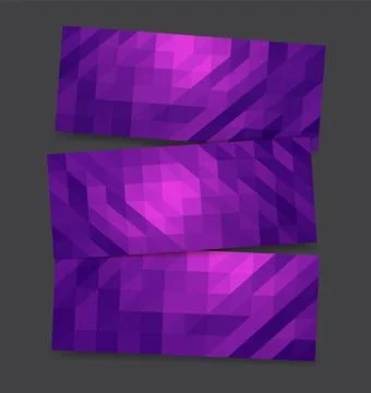 Low poly banners set mock up Stock Illustration