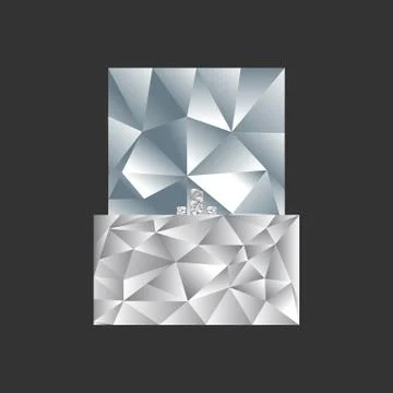 Low poly bathroom with mirror and water sink Stock Illustration