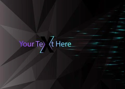 Low poly black dark-grey abstract background, polygonal shapes background tri Stock Illustration