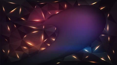 Low poly black dark-grey abstract background, Stock Illustration
