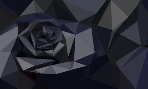 Low poly black, dark rose background, luxury monochrome wallpaper, rich bac.. Stock Illustration