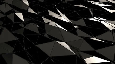 Low Poly Black Glass Stock Footage 72831603