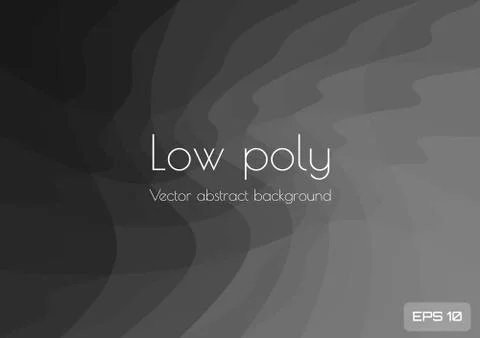 Low poly black gray abstract background. Geometric triangulation consisting of Stock Illustration