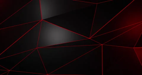 Low poly black with red lines background Stock Footage 166975207