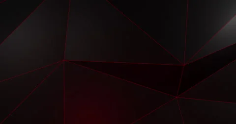 Low poly black with red lines background Video stock 167191697