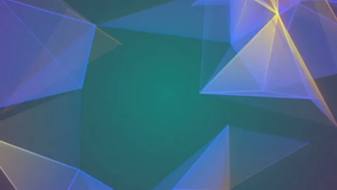 Low Poly Bright Colored Motion Futuristic Sci-Fi Polygonal Lines Stock-Footage 99376155