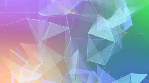 Low Poly Bright Colored Motion Futuristic Sci-Fi Polygonal Lines Video stock 99376280